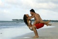 couples on the beach Royalty Free Stock Photo