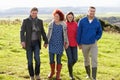 Couples on country walk Royalty Free Stock Photo