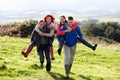 Couples on country walk Royalty Free Stock Photo