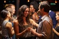 Couples Dancing And Drinking At Evening Party Royalty Free Stock Photo
