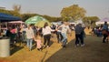 People dancing at a wine festival