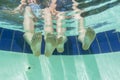 Couples Feet Underwater View Royalty Free Stock Photo