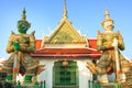 Couples of giant in front of buddha temple church