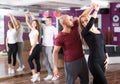 Couples having dancing class Royalty Free Stock Photo