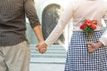 Couples hold their hands, love concept Royalty Free Stock Photo