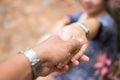 Couples holding hands Royalty Free Stock Photo