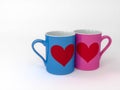 Couples` Mugs,Love couple coffee cups,3DCG,3D rendering