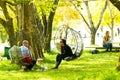 Couples at an outdoor Food and Wine Festival