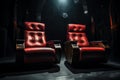 Couples retreat Chairs for a lovely couple at a private cinema