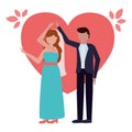 couples wedding bride and groom love heart
