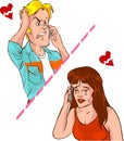 Couples who quarrel phone