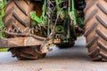 Coupling of a green tractor