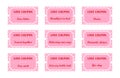 Coupon book for Valentines day. Love night tickets. Best gift for boyfriend. Present for couples. Vector cards templates