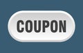 coupon button. rounded sign on white background Royalty Free Stock Photo