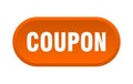 coupon button. rounded sign on white background Royalty Free Stock Photo