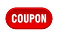 coupon button. rounded sign on white background Royalty Free Stock Photo