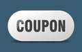 coupon button. sticker. banner. rounded glass sign Royalty Free Stock Photo