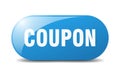 coupon button. sticker. banner. rounded glass sign Royalty Free Stock Photo