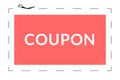 Coupon dotted cut line Royalty Free Stock Photo