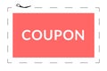 Coupon dotted cut line Royalty Free Stock Photo