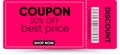 Coupon 50 off best price vector Royalty Free Stock Photo