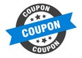 coupon sign. round ribbon sticker. isolated tag