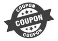 coupon sign. round ribbon sticker. isolated tag