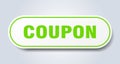 coupon sign. rounded isolated button. white sticker