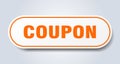 coupon sign. rounded isolated button. white sticker