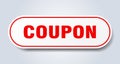 coupon sign. rounded isolated button. white sticker