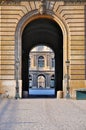 Cour CarrÃÂ©e through the gate of the Louvre