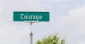 Courage Street Sign Royalty Free Stock Photo