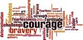 Courage word cloud Royalty Free Stock Photo