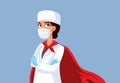 Superhero Female Doctor Wearing a Cape