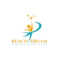 Courageous Youth Reach Dream Stars Logo Design