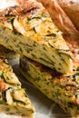 Courgette frittata Royalty Free Stock Photo