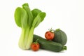 Courgette or zucchini, cherry tomato and cabbage Royalty Free Stock Photo