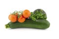 Courgette or zucchini, cherry tomato and parsley Royalty Free Stock Photo