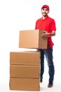Courier deliver boxes