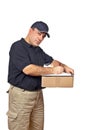 Courier holding the box