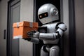 courier robot delivering important documents to clients