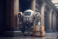 courier robot delivering important documents to government agency