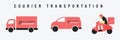 Courier Transportation Icon Royalty Free Stock Photo