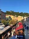 Cours Saleya town square, Nice, South of France Royalty Free Stock Photo