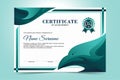 Abstract eagle head illustrations certificate template