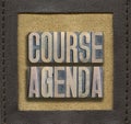 Course agenda framed