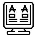 Course lesson icon outline vector. Espanol tutor