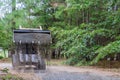 During the course of rehabilitating an old road, this Bobcat tractor moved and unloaded gravel Royalty Free Stock Photo