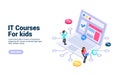 IT courses for children concept. Royalty Free Stock Photo