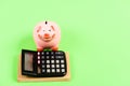 Courses financial literacy. Financial report. Piggy bank money savings. Banking and accounting. Financial support Royalty Free Stock Photo